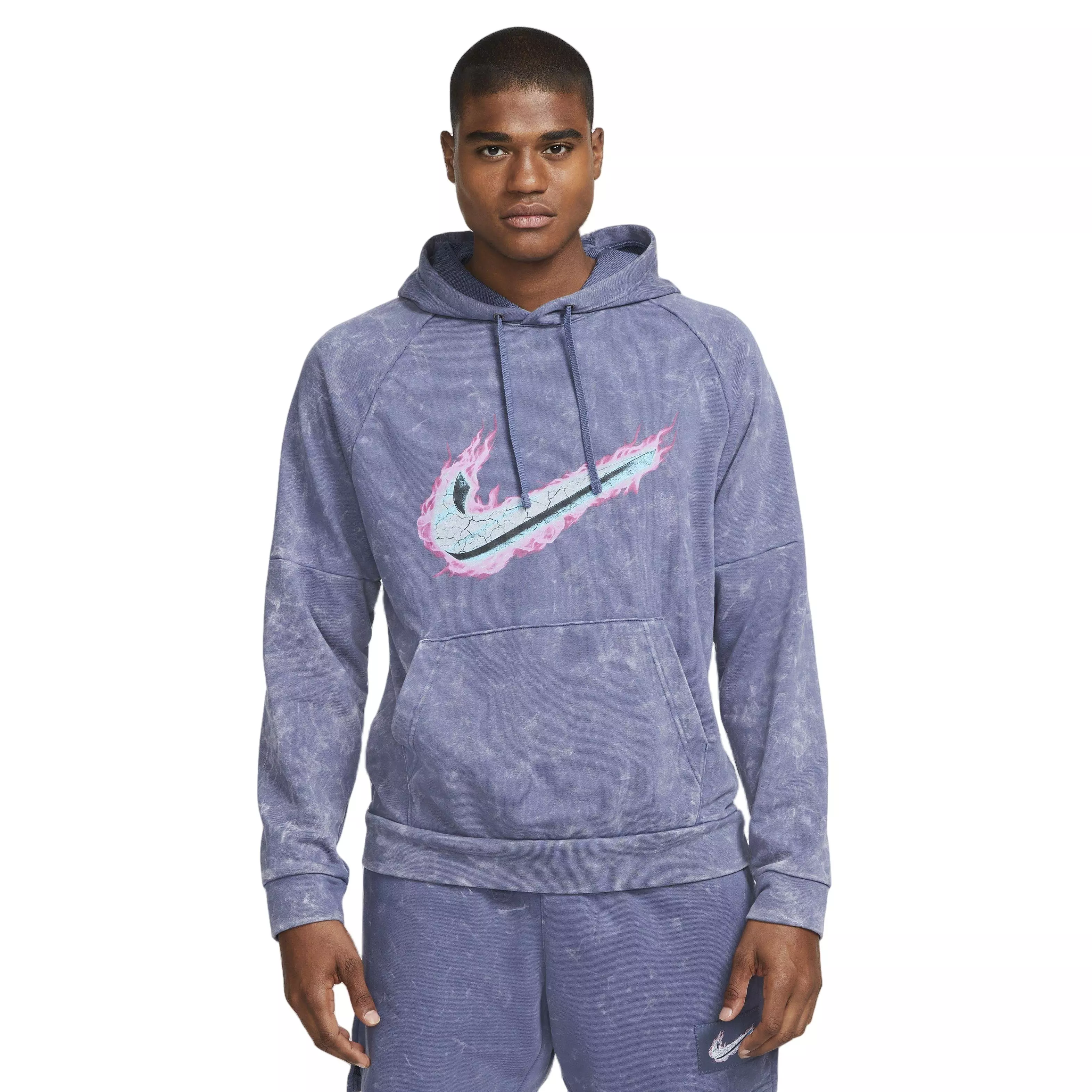 Nike Men s Dri FIT Vintage HD Pullover Fitness Hoodie Blue